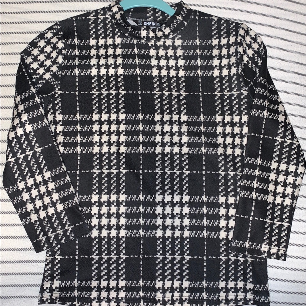 SHEIN b&w top